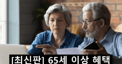 [최신판] 65세 이상 혜택 총정리표