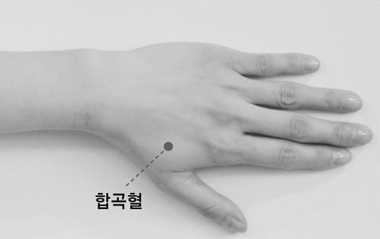 급똥 합곡혈