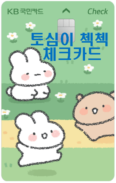 너무 귀여운 토심이 첵첵 체크카드