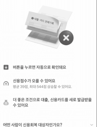 298만명 신용사면 대상자 확인 방법