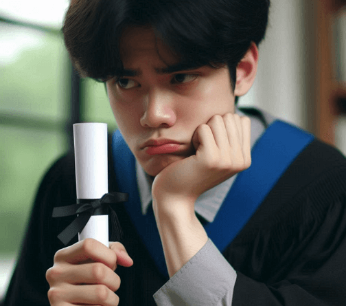 대학입시 주의, 졸업할 때는 대학
