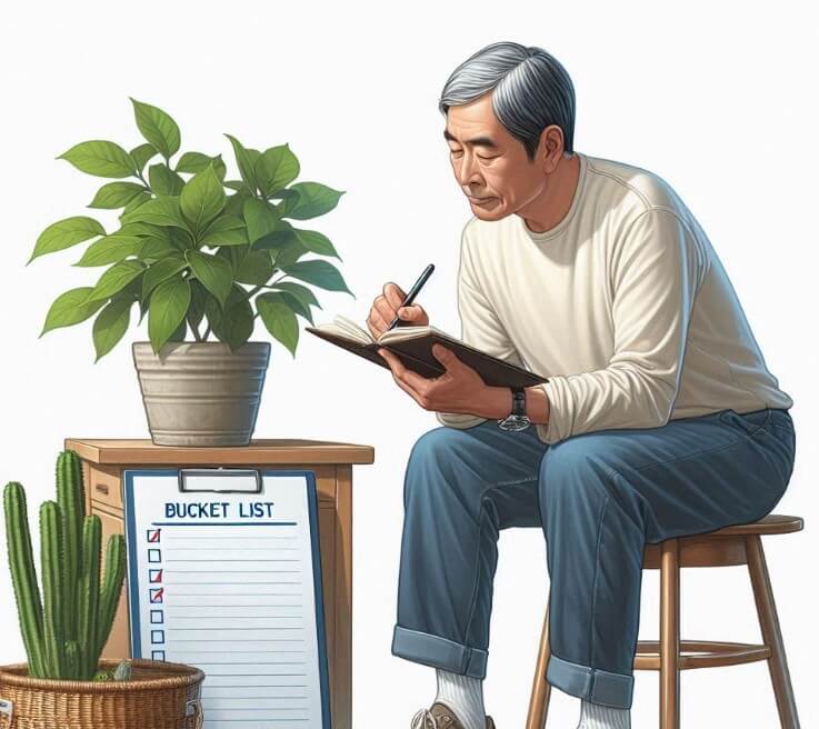 죽기전에 버킷리스트 작성 (예시)